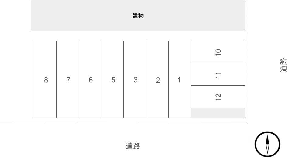 春日新田3丁目貸駐車場（消雪設備有）の駐車配置図