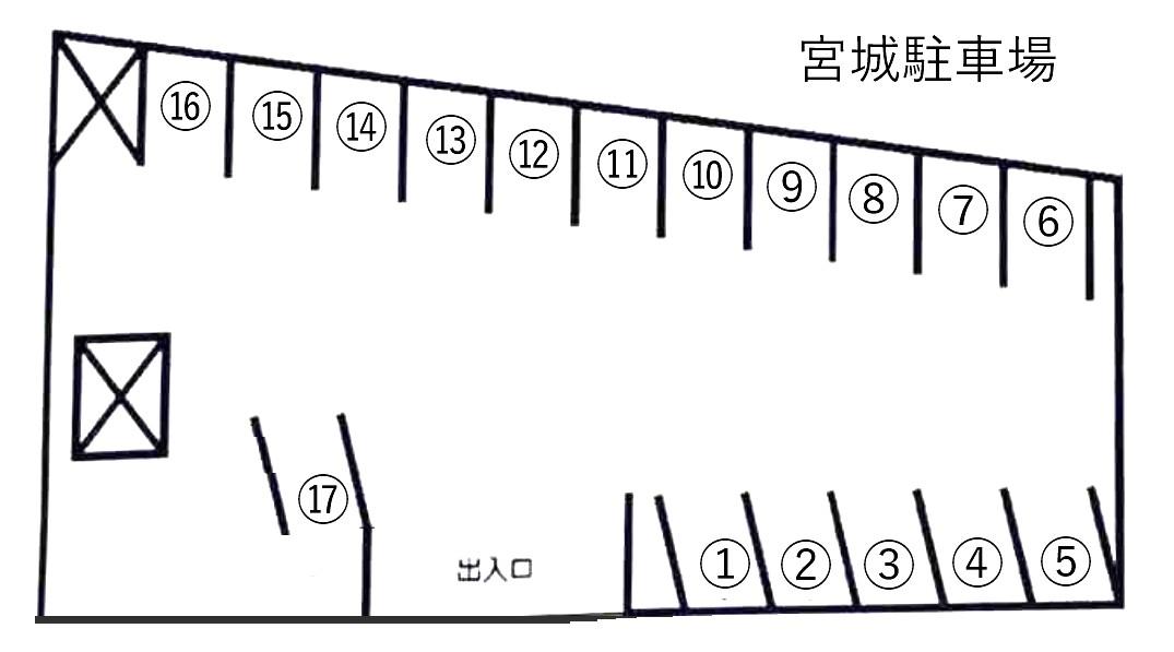 宮城駐車場の駐車配置図