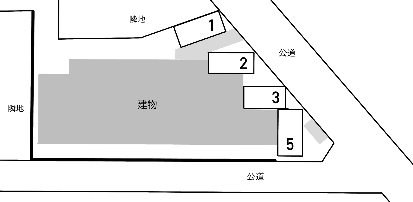 アミティ稲野の駐車配置図