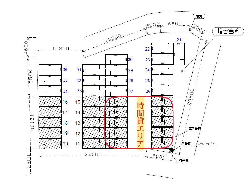 エコロパーク 千葉駅北口第1駐車場の駐車配置図
