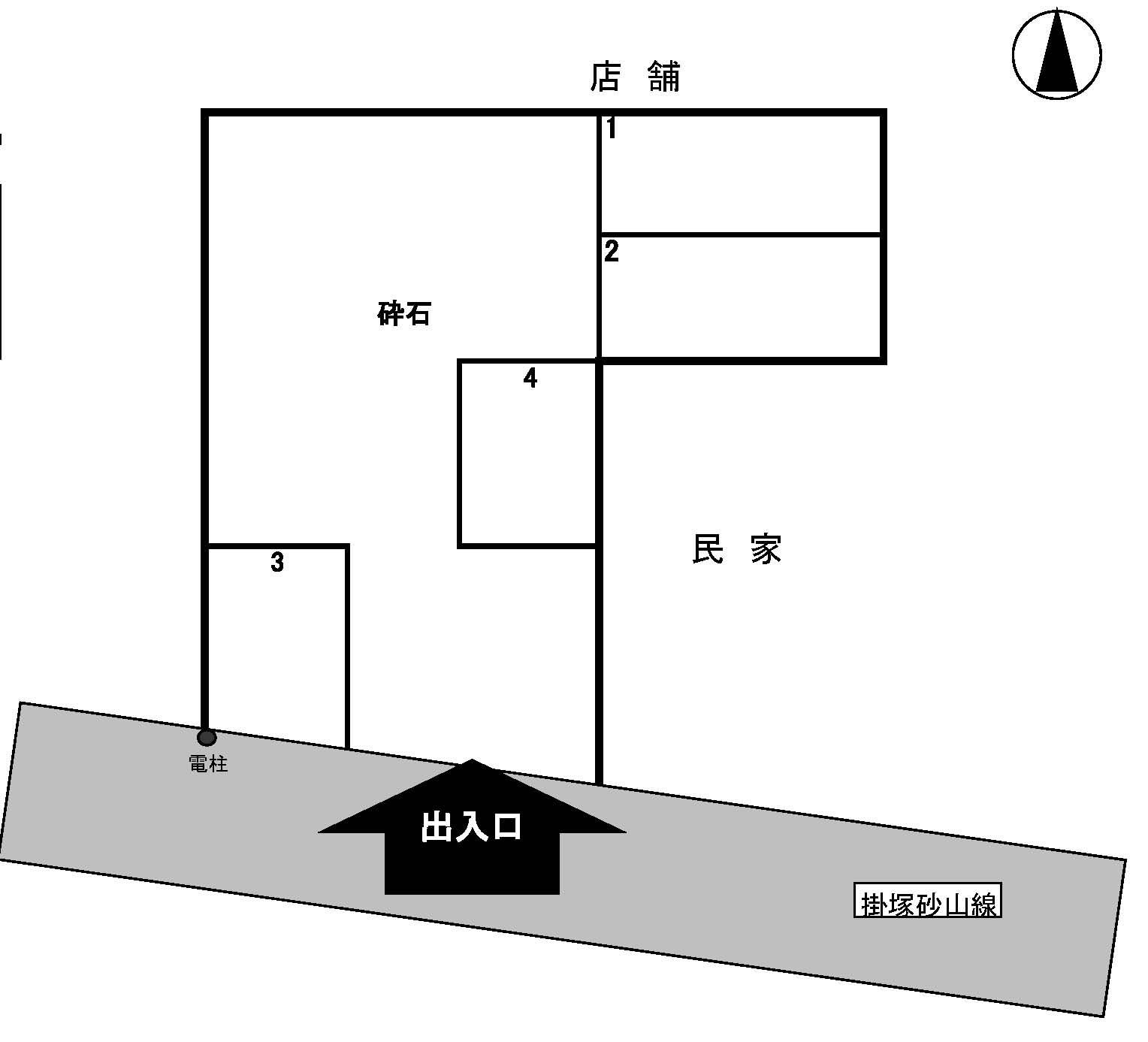領家2丁目　KR1　駐車場の駐車配置図