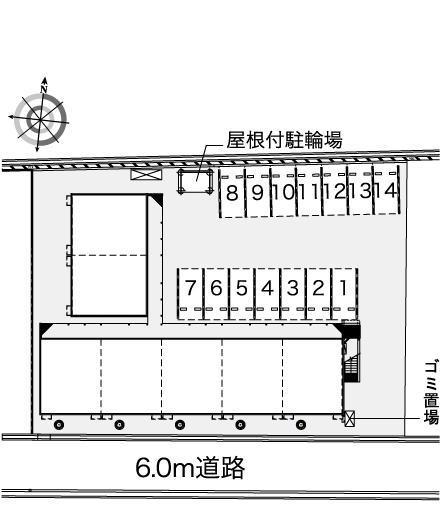 アネックスⅢ(42358)の駐車配置図