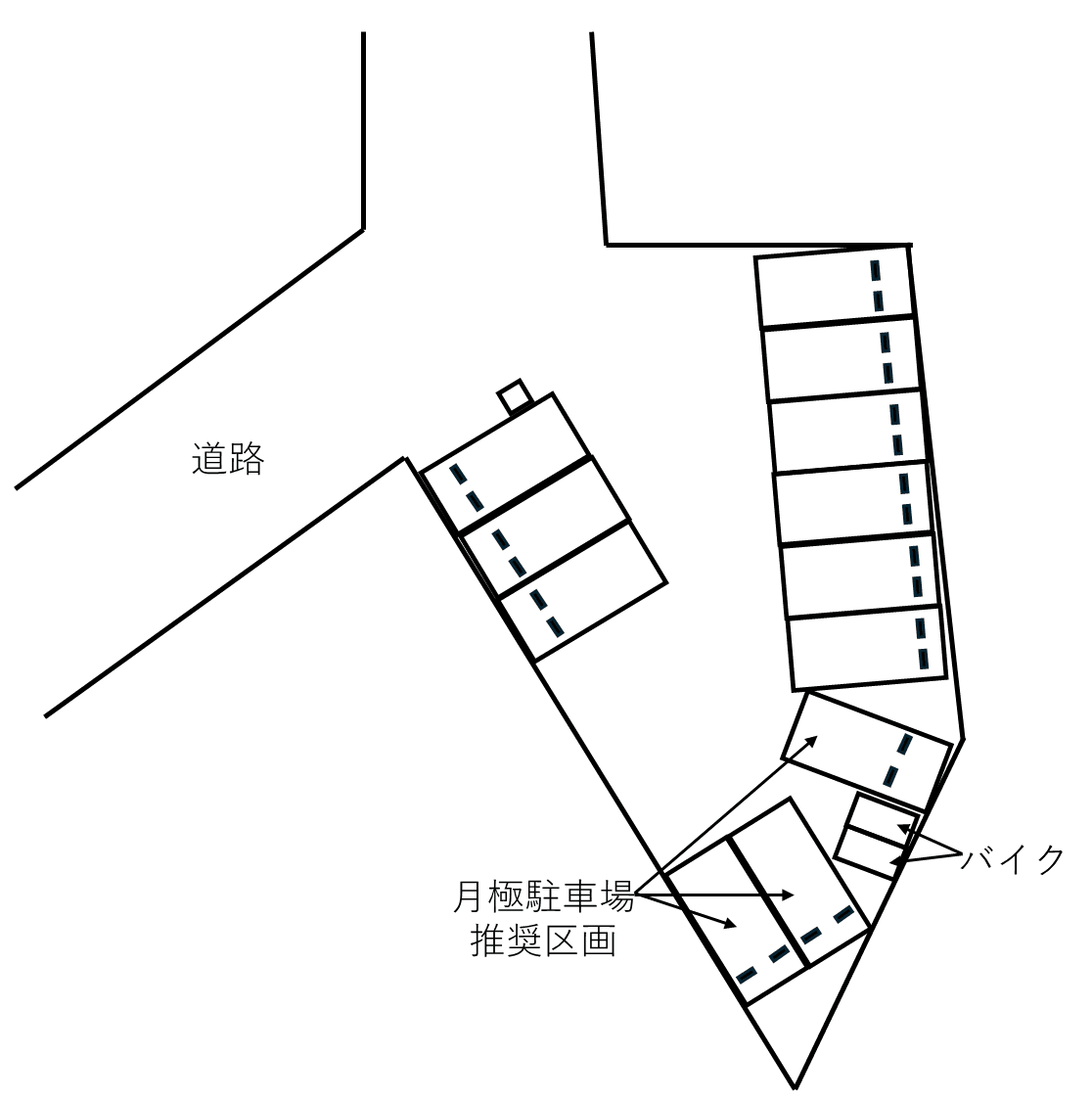 SmarT Park 山の街駅前の駐車配置図