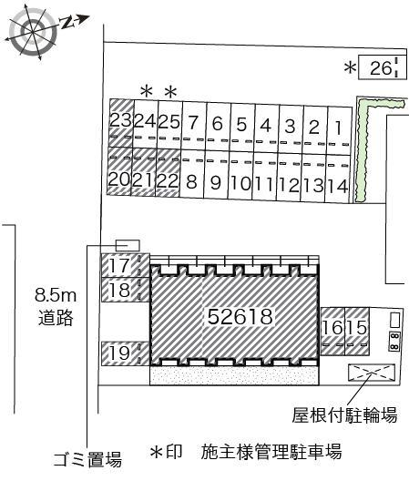 しんどう(52618)　敷地外駐車場の駐車配置図