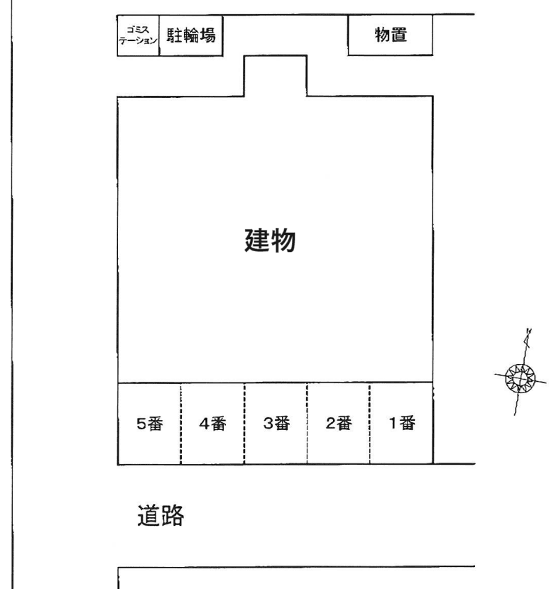 マンションエコーの駐車配置図