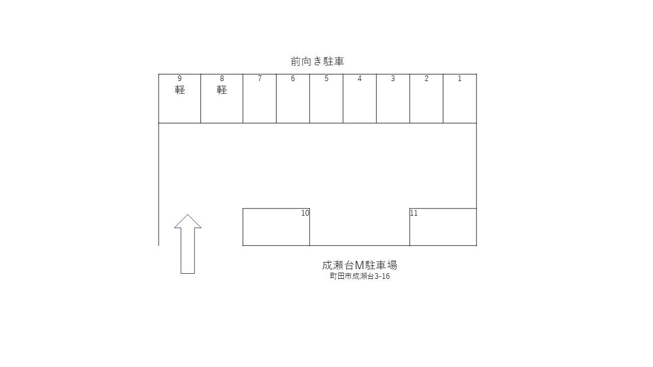 成瀬台Ｍ駐車場の駐車配置図