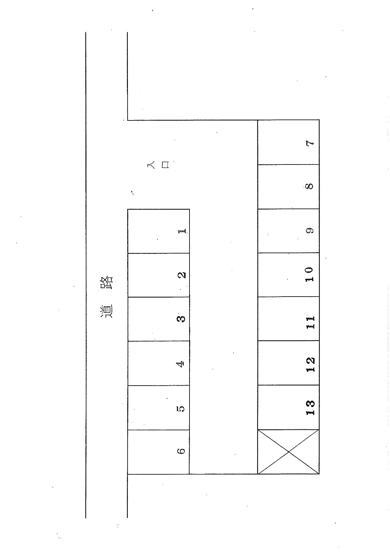 岩下駐車場の駐車配置図