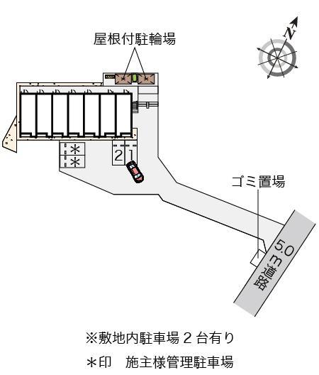 クレイノ光彩ＳＯＵＴＨ(56724)の駐車配置図
