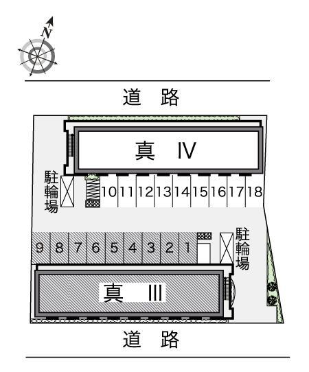 真Ⅲ(13677)の駐車配置図