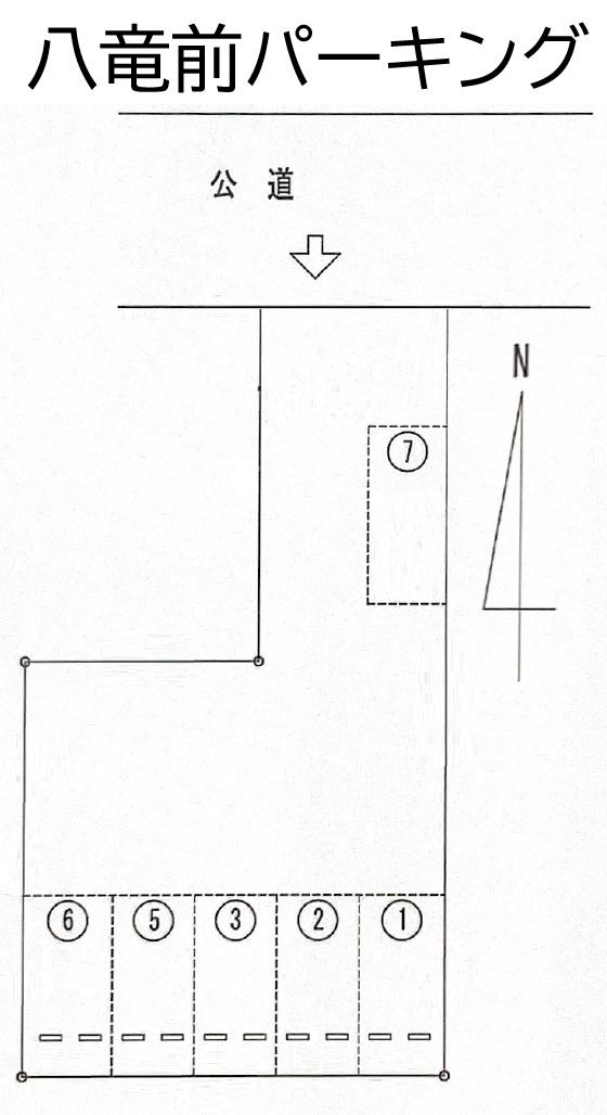 八竜前パーキングの駐車配置図