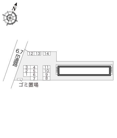 ジュロミラ(12212)の駐車配置図