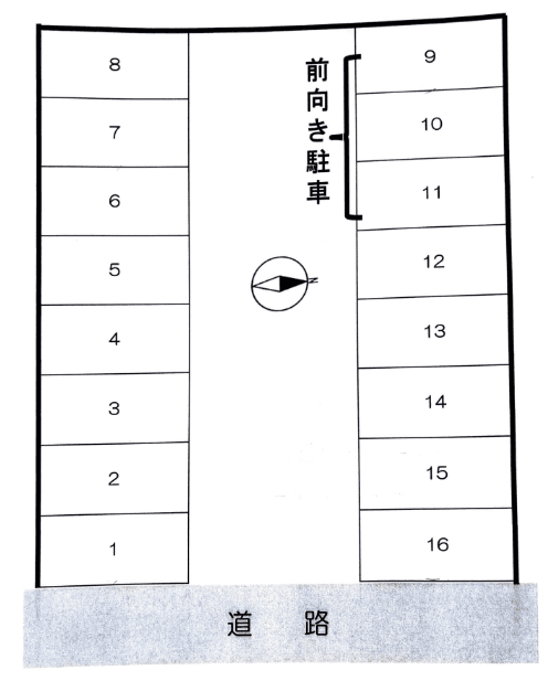 ぶんや荒楯町貸駐車場の駐車配置図