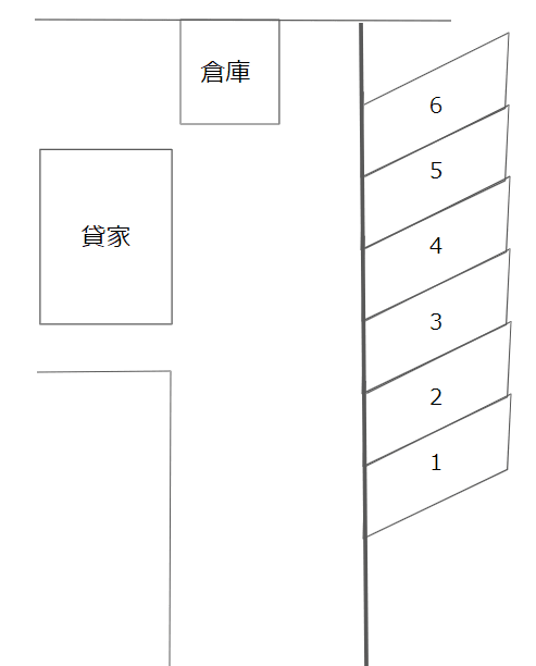 南春日岡部駐車場の駐車配置図