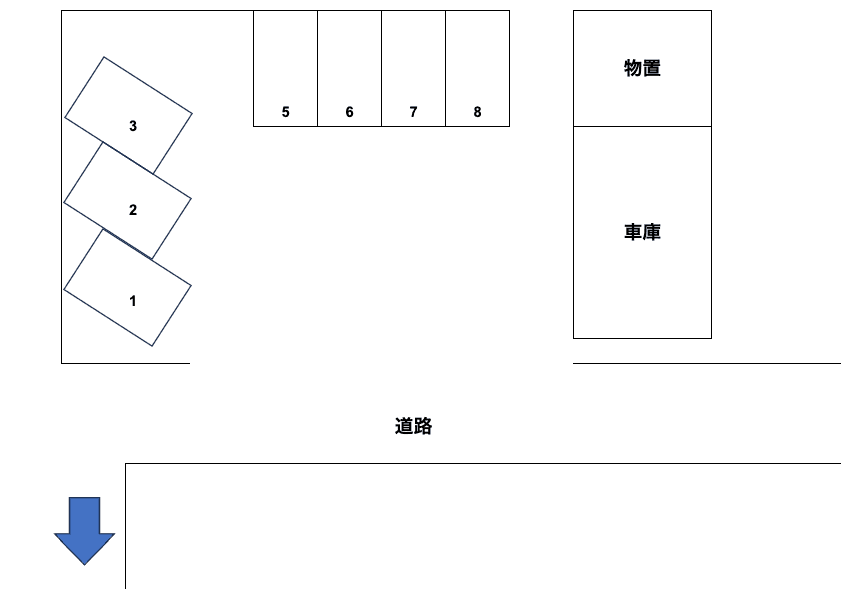 上代1丁目駐車場の駐車配置図