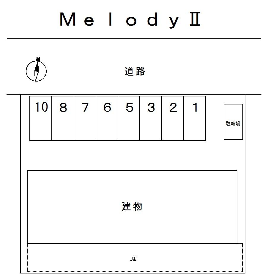 ＭｅｌｏｄｙⅡの駐車配置図