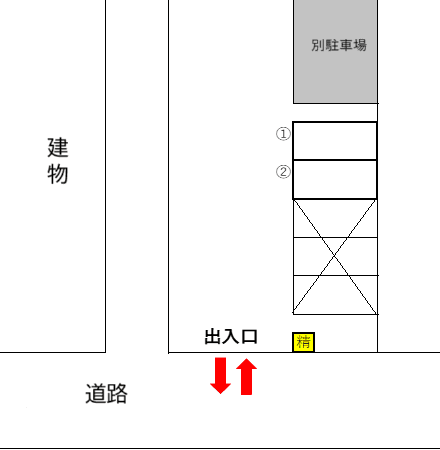東村山恩多町第1の駐車配置図