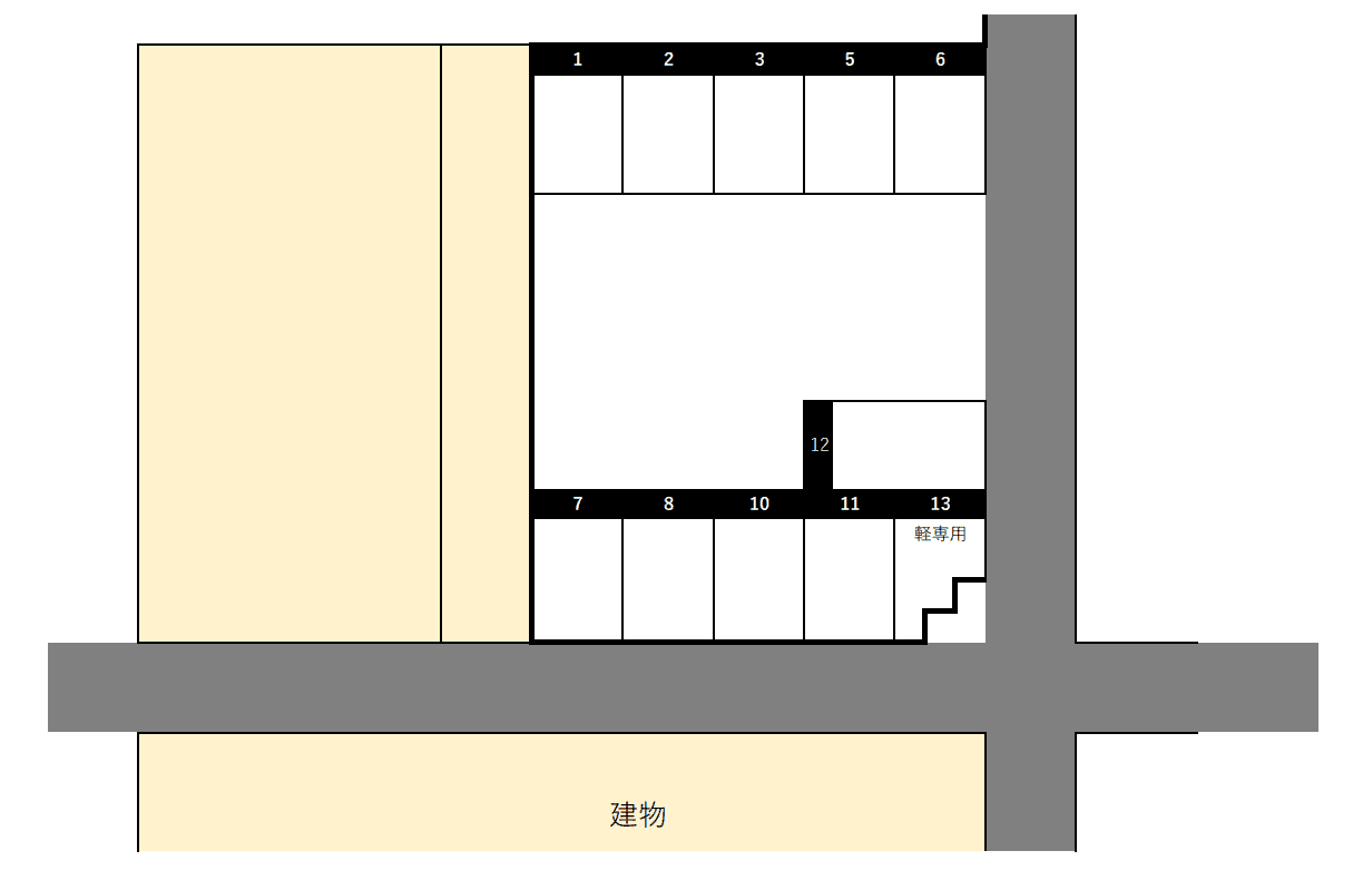 伊月町3丁目月極駐車場の駐車配置図