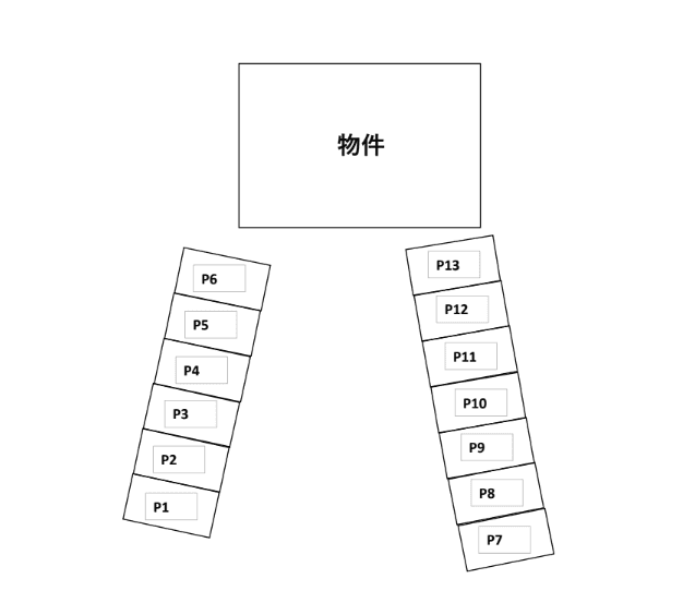 アベニール津福本町駐車場の駐車配置図
