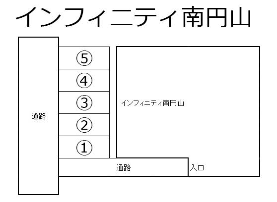 インフィニティ南円山の駐車配置図