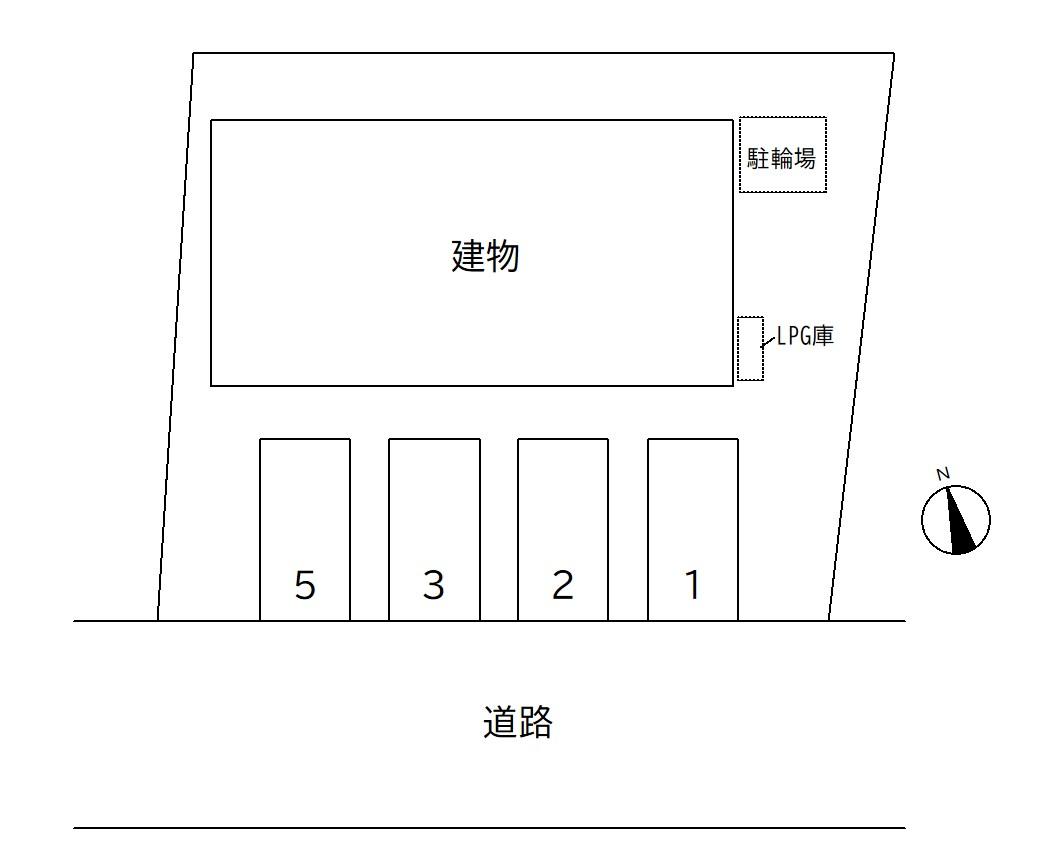 61366第3ﾐｽﾞﾉﾊｲﾂの駐車配置図
