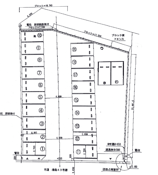 椿森6丁目駐車場の駐車配置図