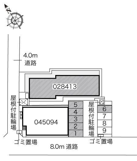 レインボー(28413)の駐車配置図