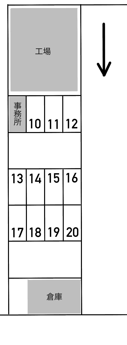 市野駐車場　０１の駐車配置図