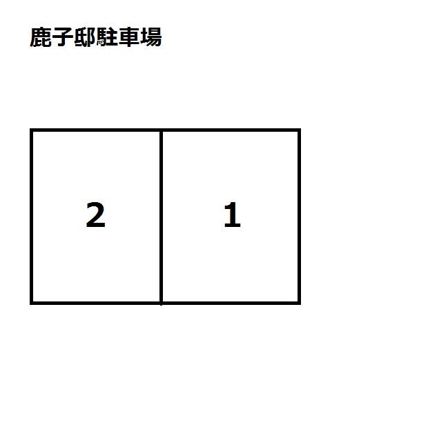鹿子邸駐車場の駐車配置図