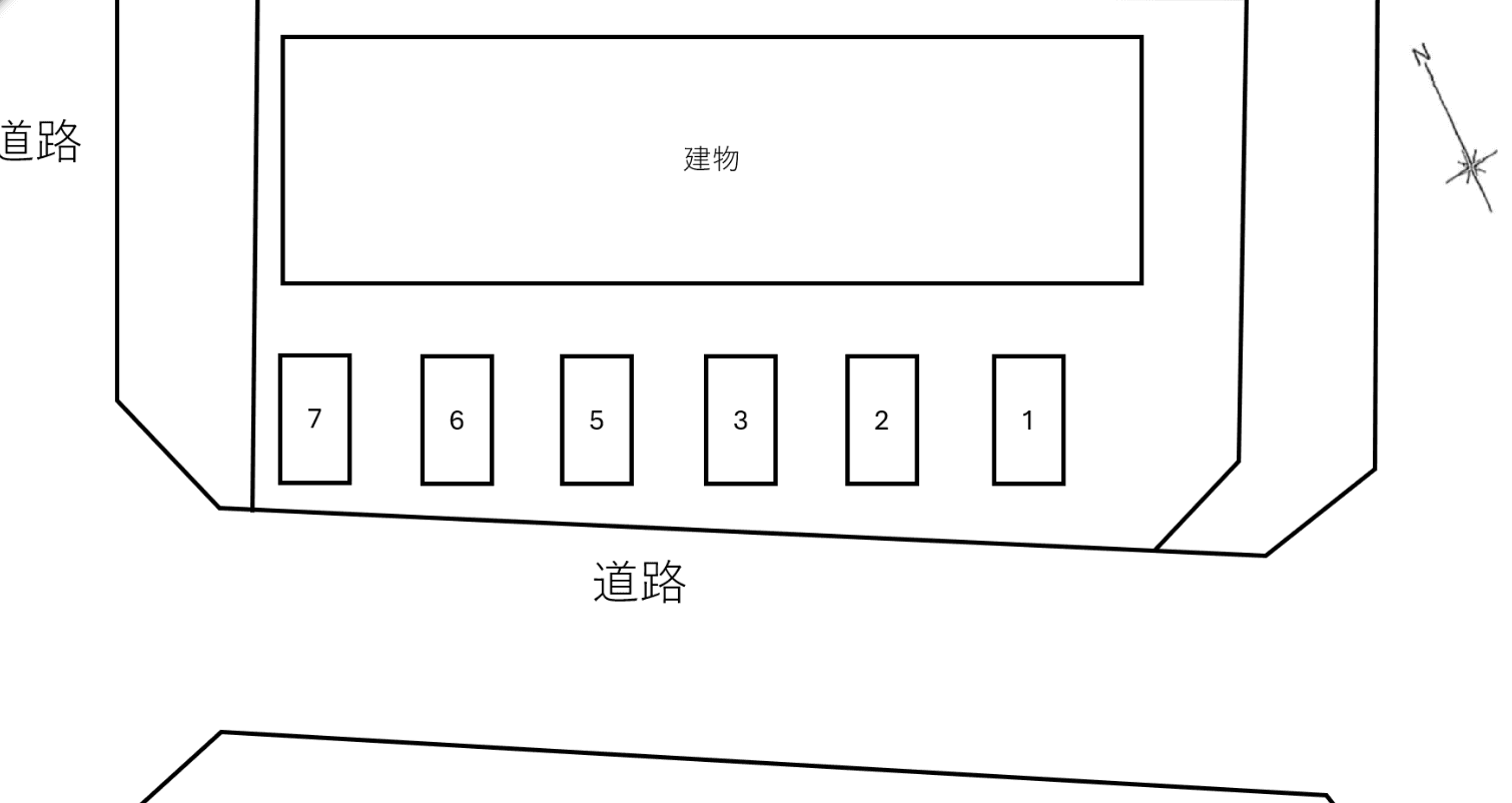雪月風花別駐車場の駐車配置図