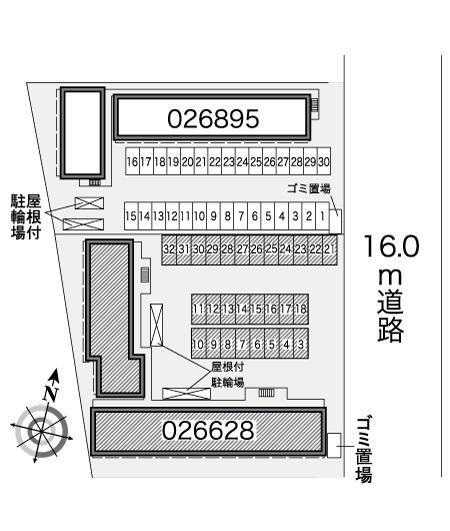 ＯＡＳＩＳ(26628)の駐車配置図