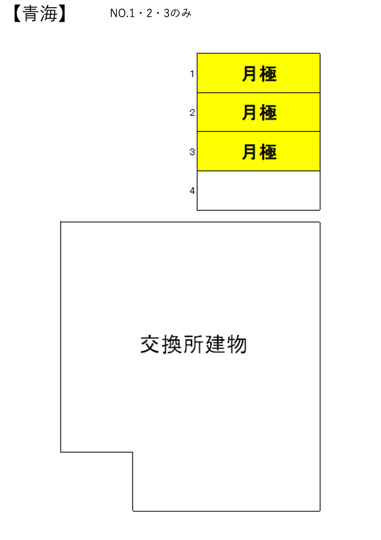 青海駐車場の駐車配置図