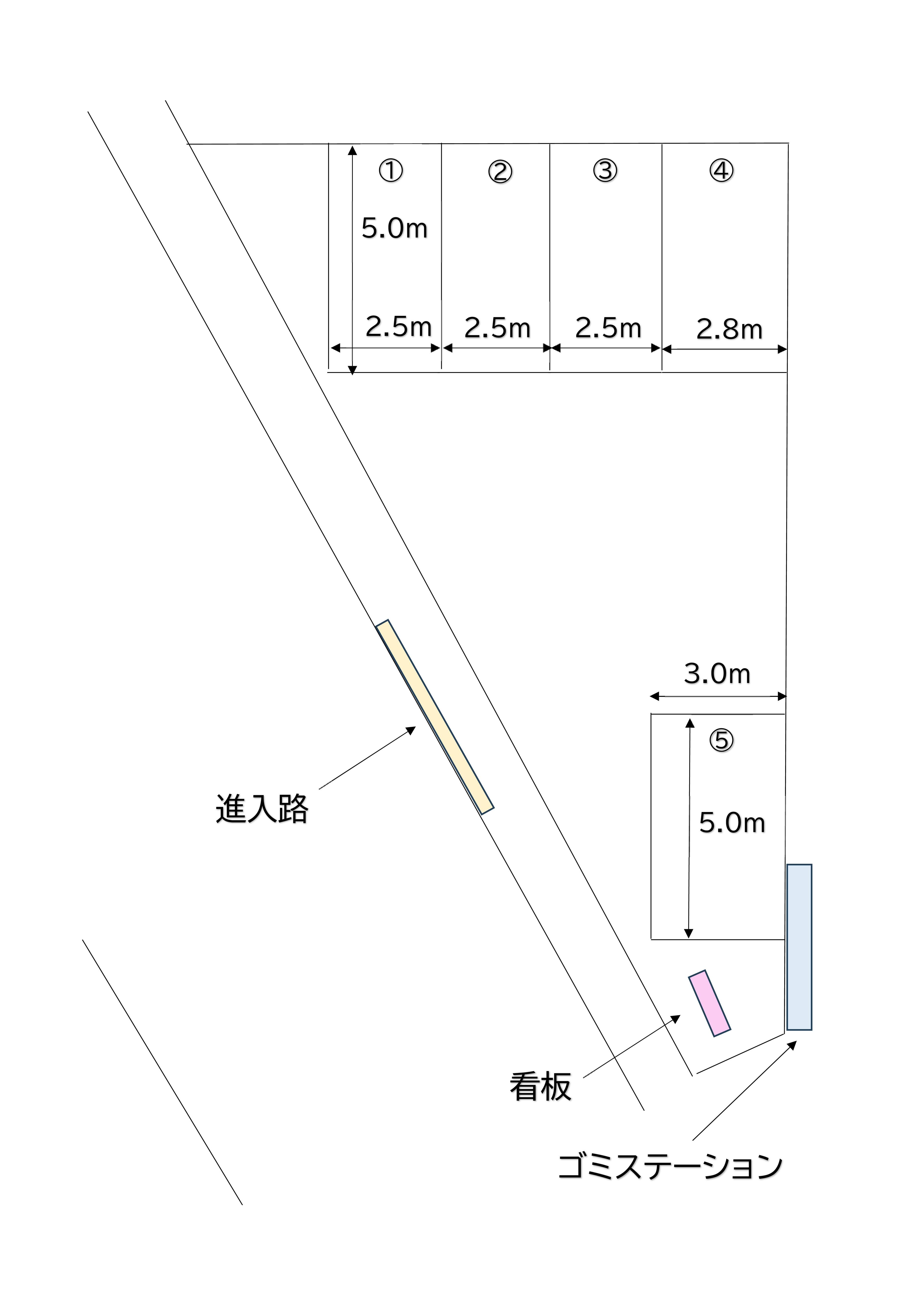遠藤駐車場の駐車配置図