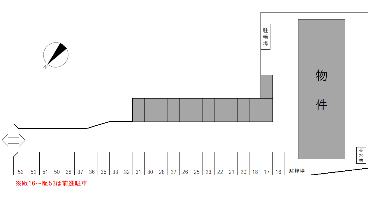 一里山4丁目深田ガレージの駐車配置図