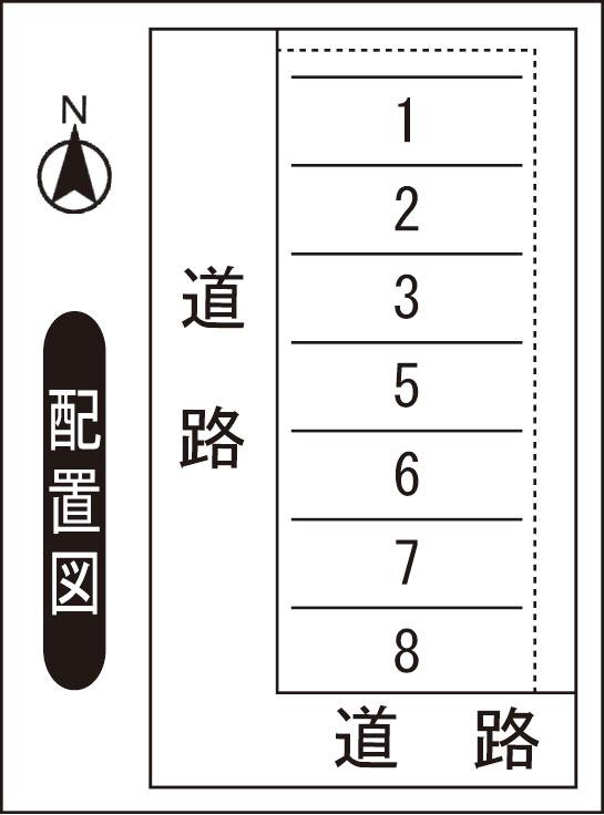 松本3モータープールの駐車配置図