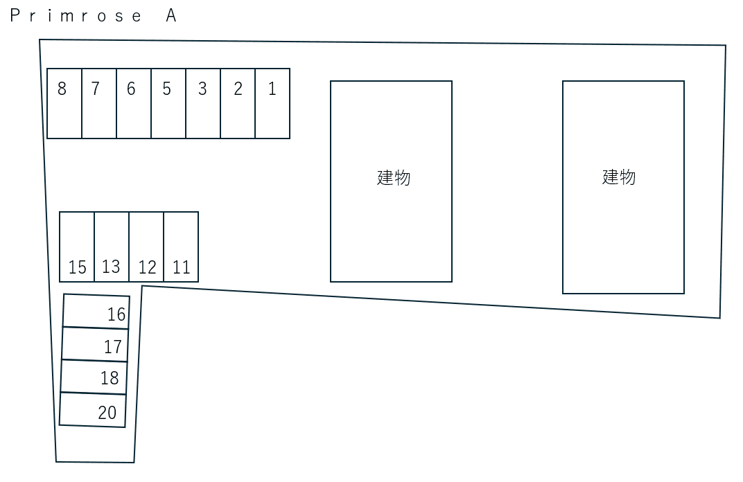 Ｐｒｉｍｒｏｓｅ　Ａの駐車配置図