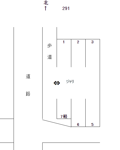 岩倉－291の駐車配置図