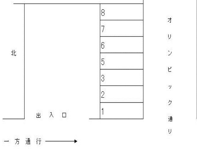 鳥山本町パーキングの駐車配置図