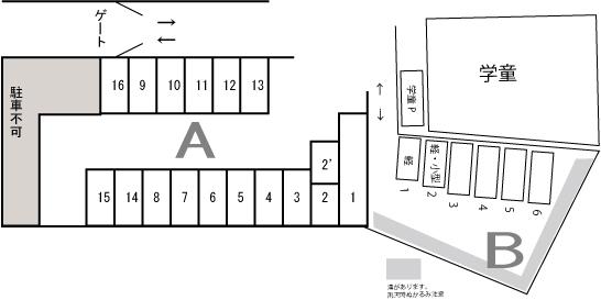 ウィズハーブスの駐車配置図