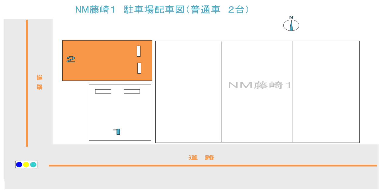 NM藤崎1の駐車配置図