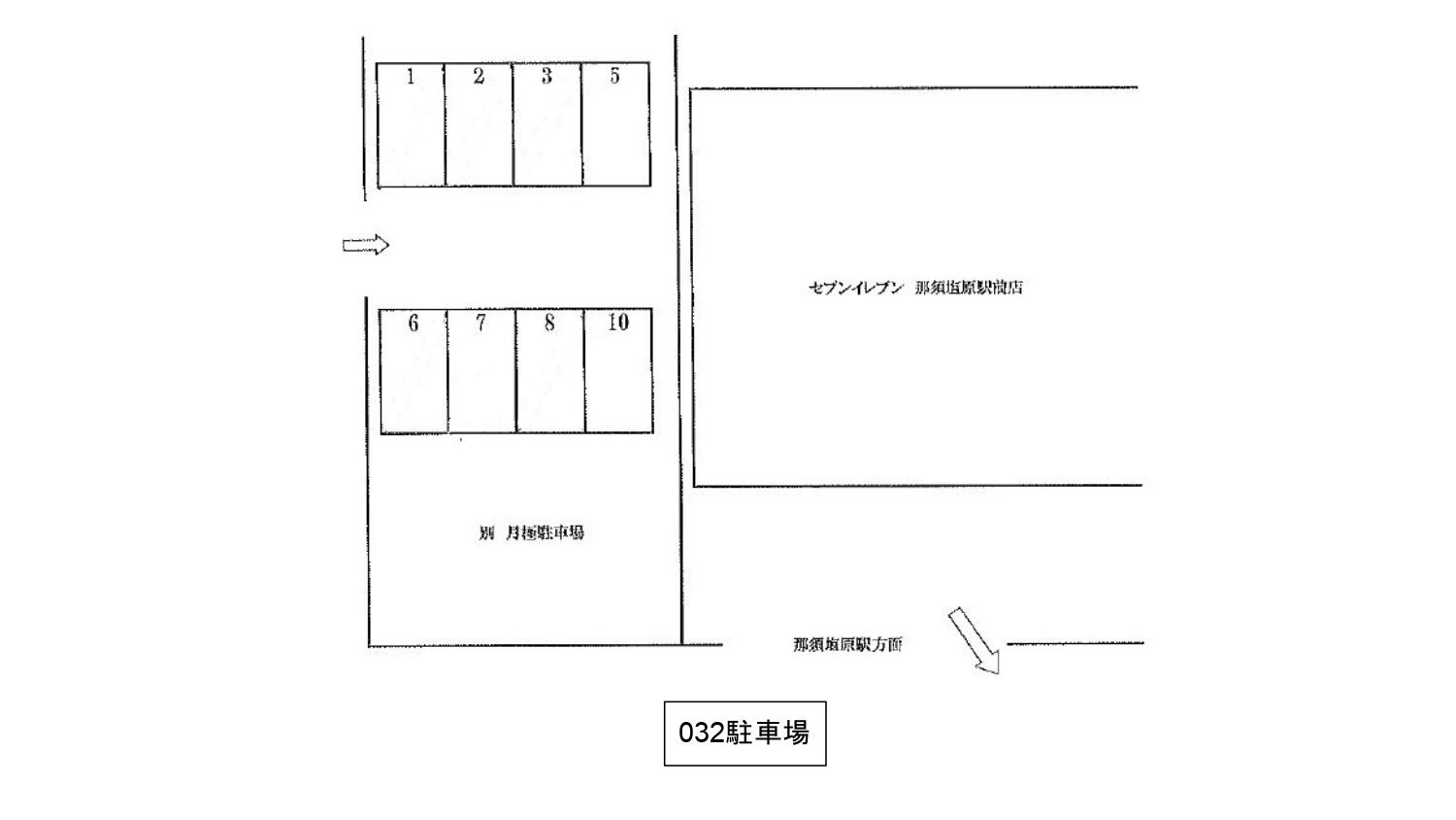 ０３２駐車場の駐車配置図