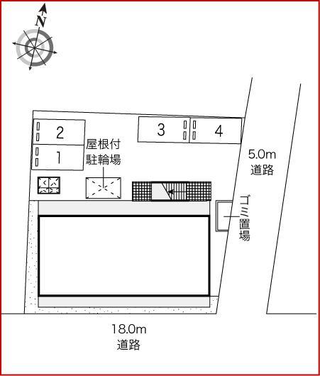 シャローム上杉(43622)の駐車配置図