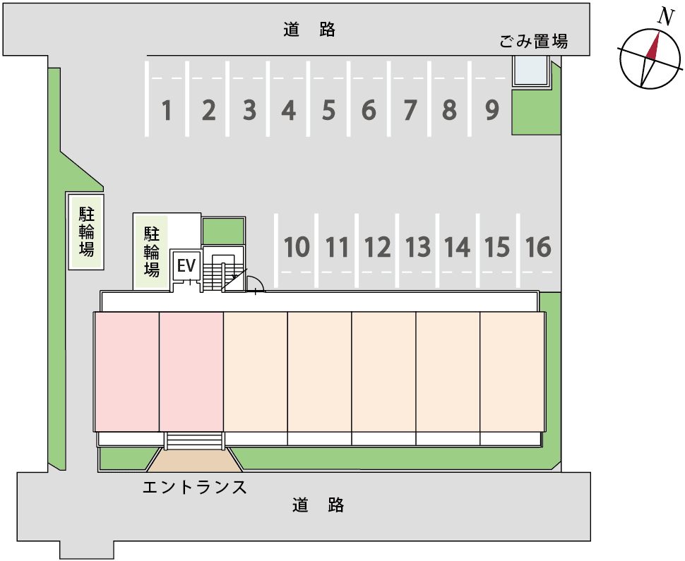 スタースクエアの駐車配置図