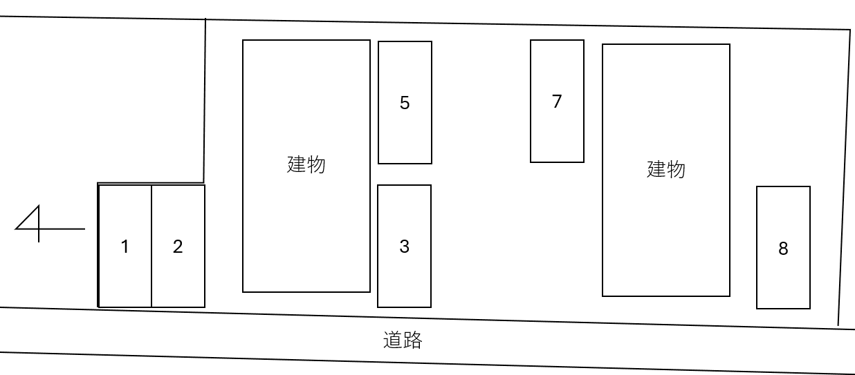 フラットリリー駐車場の駐車配置図