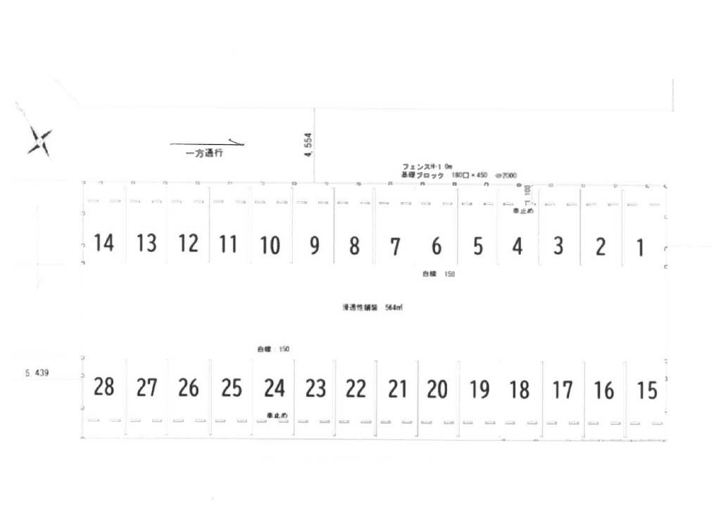 桜町３丁目Ｉパーキングの駐車配置図