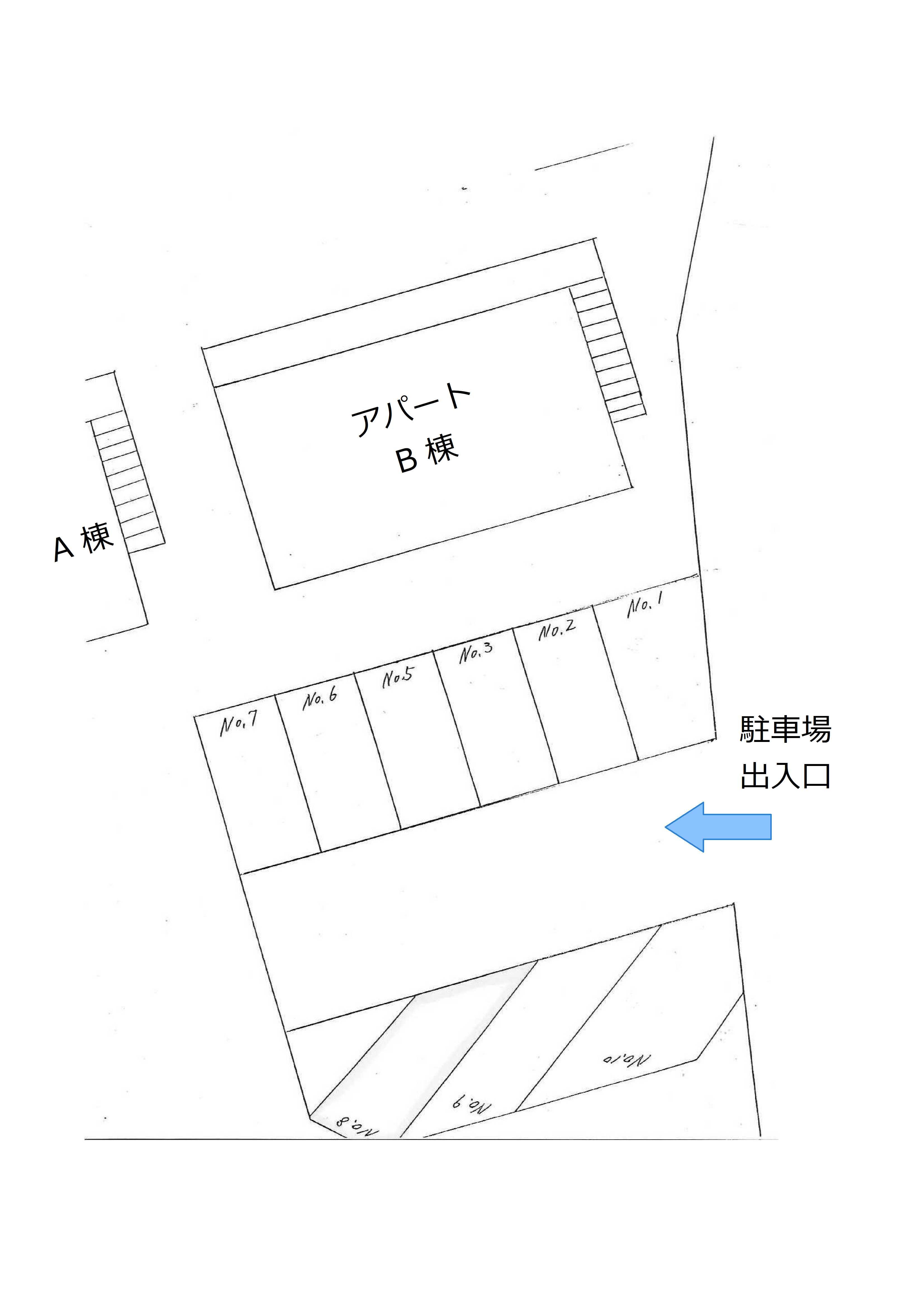 神大寺３Ｙパーキングの駐車配置図