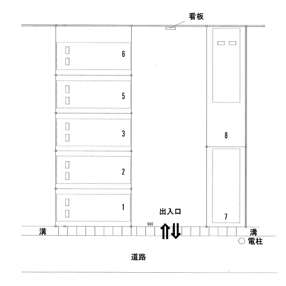 本多町2丁目パーキングの駐車配置図