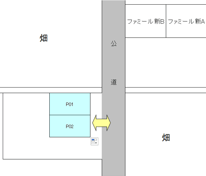 荻原新池駐車場の駐車配置図