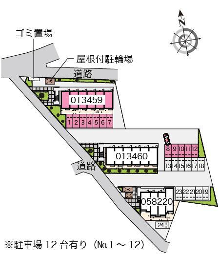 前川１(13459)の駐車配置図
