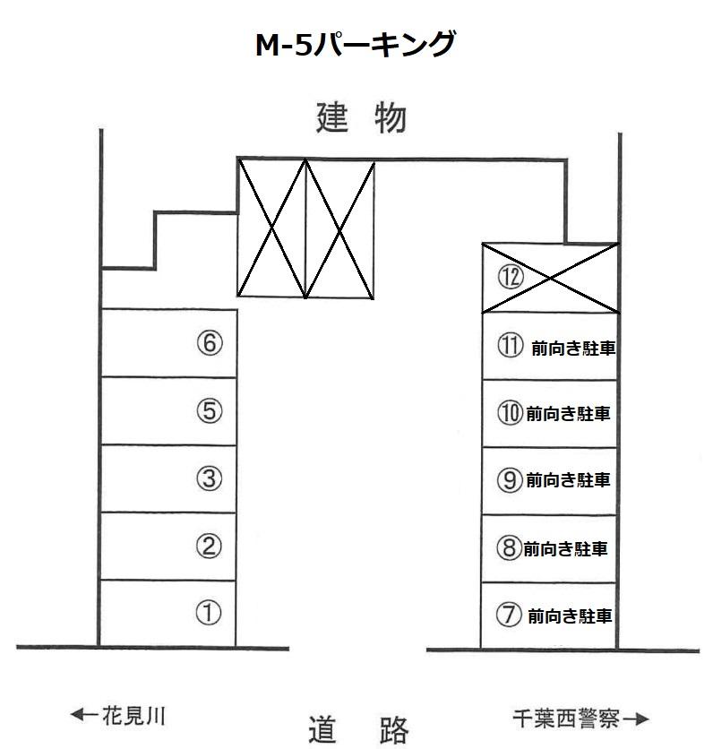 M-5パーキングの駐車配置図