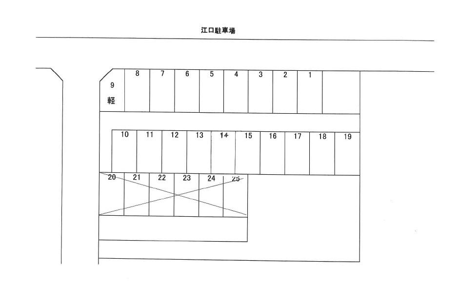 江口駐車場の駐車配置図